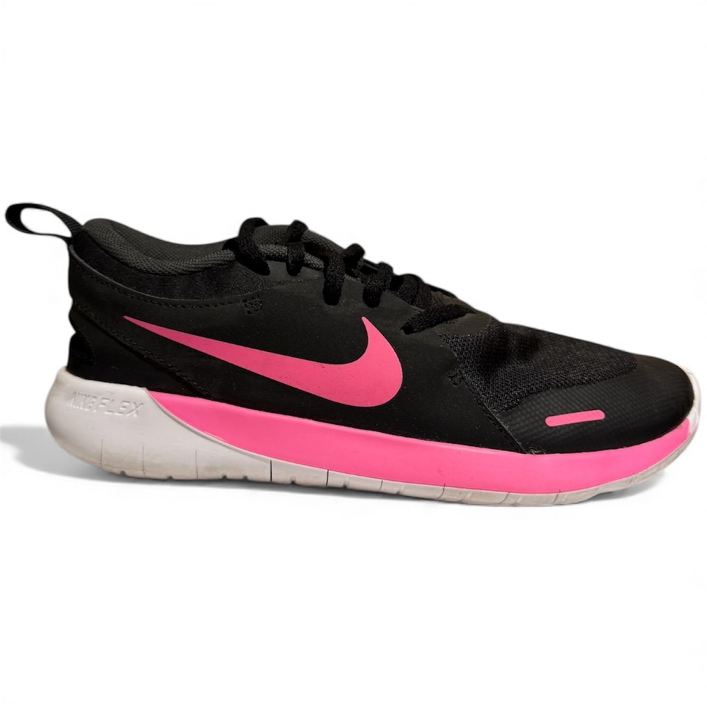 Nike FlexContact 4 Black with Pink Accents size 5.5Y EUC